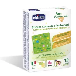   Chicco Natural Stickers – voňavé náplasti 12 ks s citronelou a eukalyptom