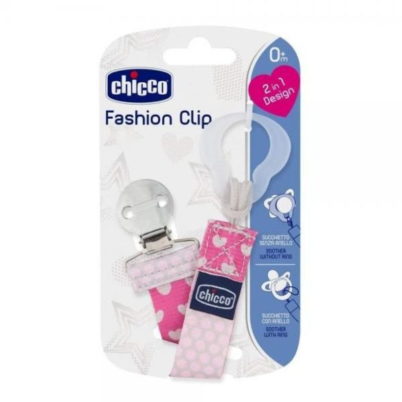 Chicco Fashion Clip spona na cumlík - dievča