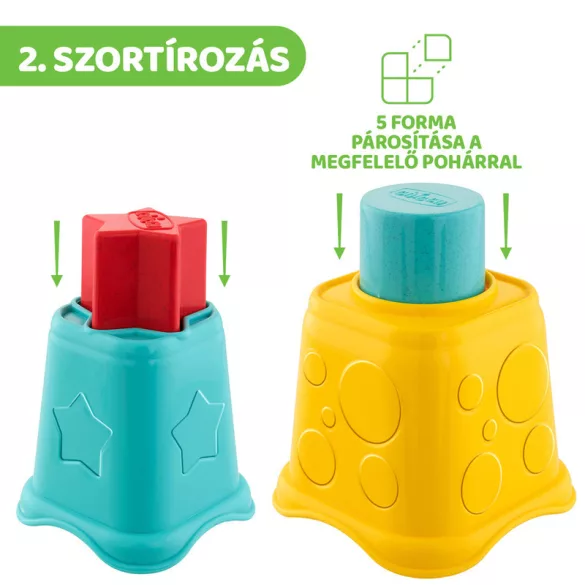 Chicco Veža na poháre 2 v 1 z ekologického plastu ECO+
