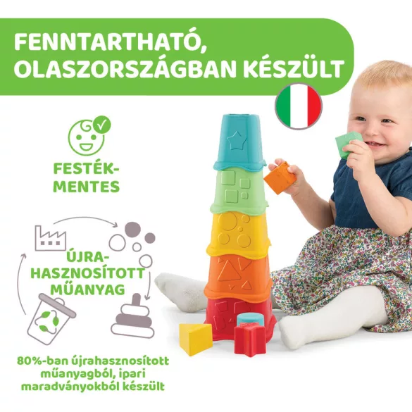 Chicco Veža na poháre 2 v 1 z ekologického plastu ECO+