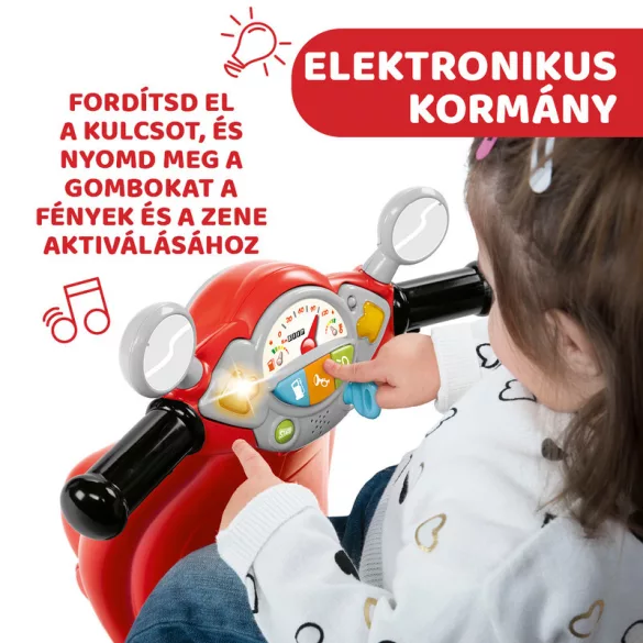 Chicco Vespa Primavera kolobežka 12–36 mesiacov, poháňaná nohou, červená