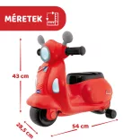 Chicco Vespa Primavera kolobežka 12–36 mesiacov, poháňaná nohou, červená