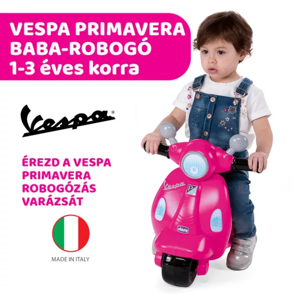 Chicco Vespa Primavera kolobežka 12–36 mesiacov, s pohonom nohou, ružová