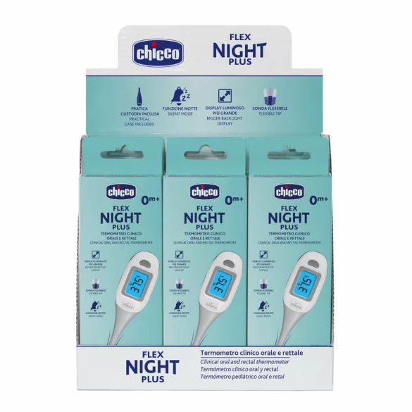 Chicco Flex Night Plus 10 mp klinický teplomer – rýchle meranie v noci