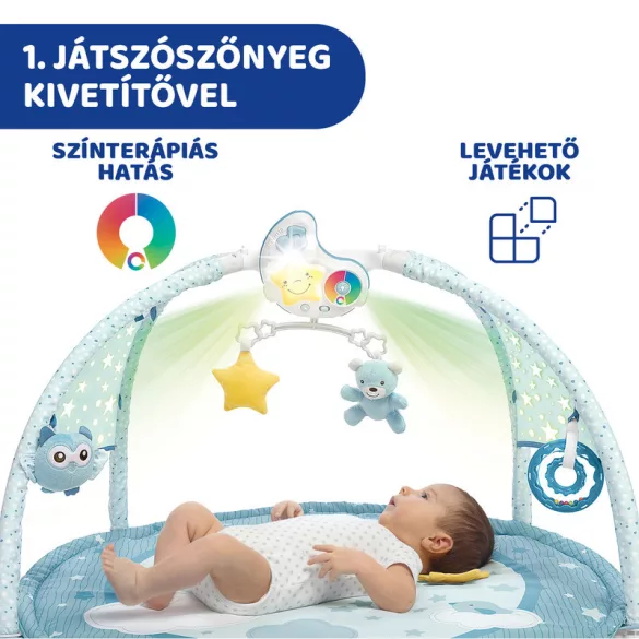 Chicco Hracie koberce s projektorom a mostíkom, modré