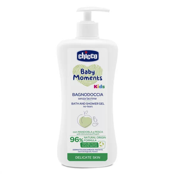 Chicco Sprchový gél 500 ml – Kids s výťažkom z mandlí a broskýň
