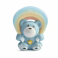   Chicco Rainbow Bear – hudobný a svetelný projektor s medvedíkom, na batérie, modrý