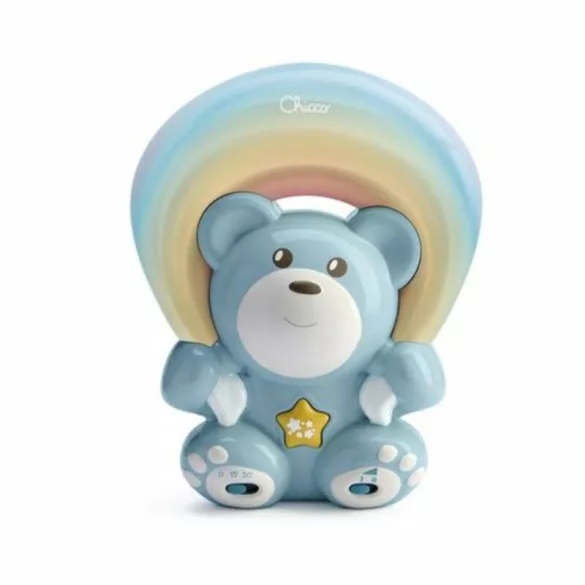 Chicco Rainbow Bear – hudobný a svetelný projektor s medvedíkom, na batérie, modrý