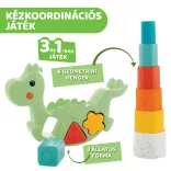 Chicco Hojdacia stavebná hračka s dinosaurom 2 v 1 ECO+ z ekologického materiálu