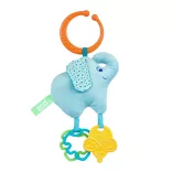 Chicco Elephant On the Go Eco+ textilná hračka na žuvanie z ekologického materiálu