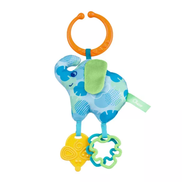 Chicco Elephant On the Go Eco+ textilná hračka na žuvanie z ekologického materiálu