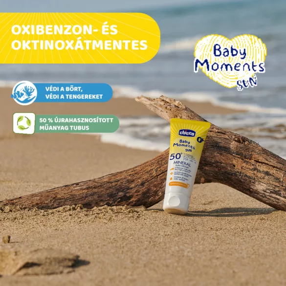 Chicco Minerálny opaľovací krém SPF50+ (75 ml) – veľmi vysoká ochrana proti UVA, UVB a infračervenému žiareniu