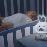 Chicco Dreamlight – hudobná lampička v tvare zajačika, prenosná, farba: neutrálna