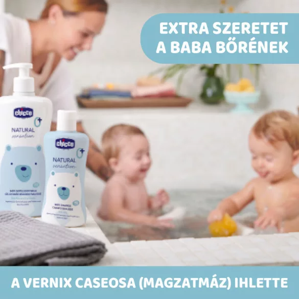 Chicco Jemný detský kúpeľ 500 ml s výťažkom z aloe a harmančeka – modro-biely