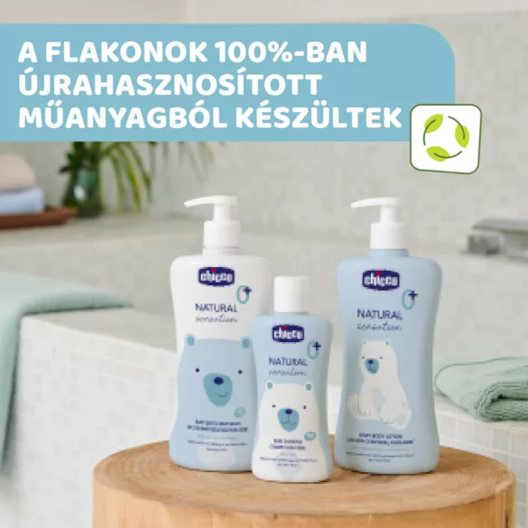Chicco Jemný detský kúpeľ, Natural Sensation s výťažkom z aloe a harmančeka, modro-biely, 200 ml