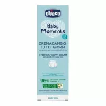 Chicco Krém na zadoček na každodenné použitie 100 ml bez oxidu zinočnatého, bez vône, 96 % prírodný