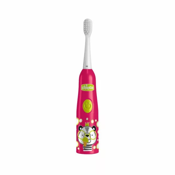 Chicco Batériová zubná kefka s vibrujúcou hlavicou 3+ roky Panda s 2 náhradnými hlavicami