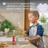 Chicco Batériová zubná kefka s vibrujúcou hlavicou 3+ roky Panda s 2 náhradnými hlavicami