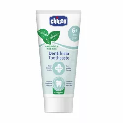   Chicco zubná pasta s príchuťou mäty s obsahom fluóru 50 ml s xylitolom – od 6 rokov