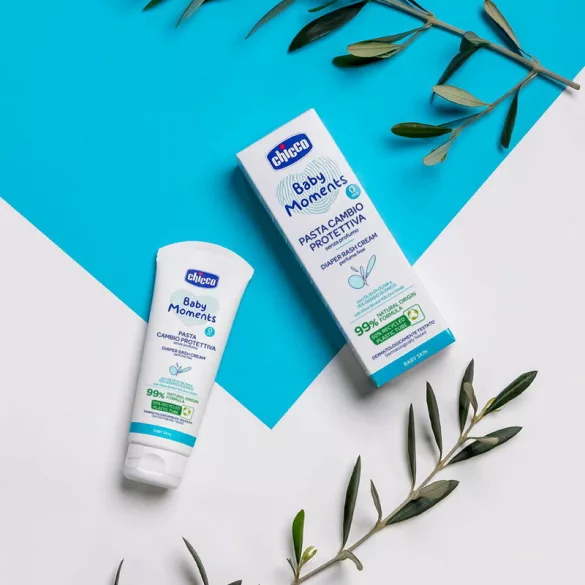 Chicco krém na opareniny proti opareninám od plienok 100 ml, 15 % oxidu zinočnatého, bez vône, 99 % prírodný