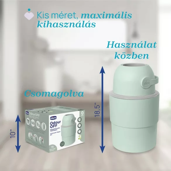 Chicco Teleskopický kontajner na plienky (s 15 nylonovými vrecúškami) bez dodatočných nákladov na náplň