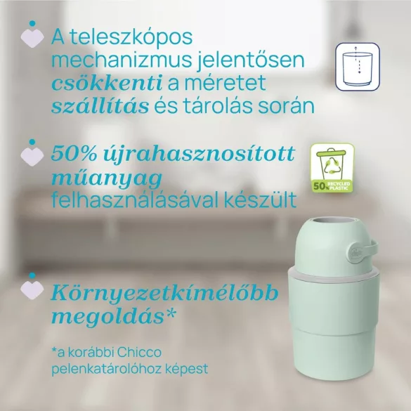 Chicco Teleskopický kontajner na plienky (s 15 nylonovými vrecúškami) bez dodatočných nákladov na náplň