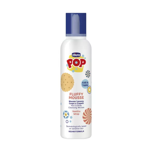 Chicco POP Penový šampón a kúpeľový sprej 200 ml s vôňou vanilkových sušienok pre deti a tínedžerov
