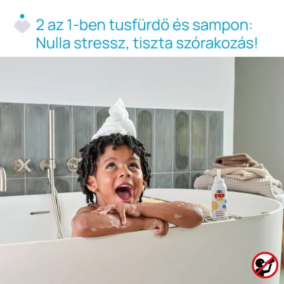 Chicco POP Penový šampón a kúpeľový sprej 200 ml s vôňou vanilkových sušienok pre deti a tínedžerov