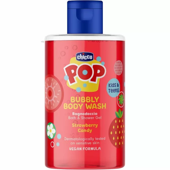 Chicco POP Sprchový gél s vôňou jahôd 300 ml pre deti a tínedžerov
