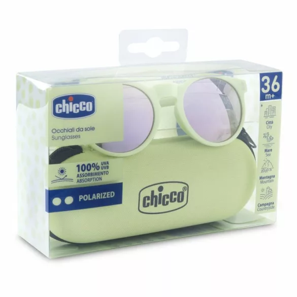 Slnečné okuliare Chicco 36m+ s polarizovanými zrkadlovými sklami, vysoká ochrana proti UVA a UVB