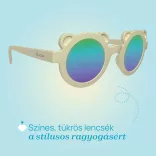 Slnečné okuliare Chicco 36m+ v krémovej farbe so zrkadlovými sklami, vysoká ochrana proti UVA a UVB