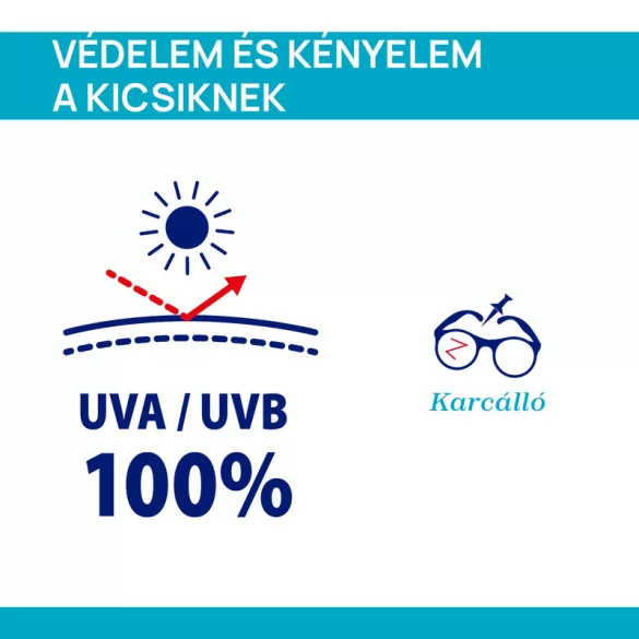 Slnečné okuliare Chicco 36m+ v krémovej farbe so zrkadlovými sklami, vysoká ochrana proti UVA a UVB