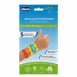Chicco Voňavé silikónové náramky, 5 ks s citronelovým olejom
