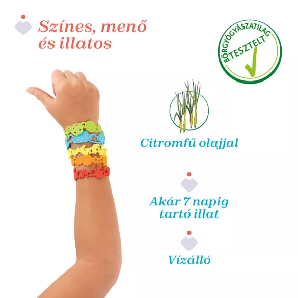 Chicco Voňavé silikónové náramky, 5 ks s citronelovým olejom