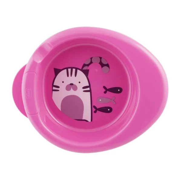 Chicco Warmy Plate tanier na udržanie tepla, ružový
