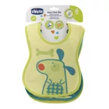 Chicco Easy Meal Bib – froté podbradník s nepremokavým chrbtom, 3 ks, neutrálna farba
