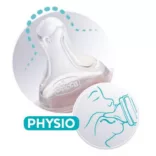 Silikónové cumlíky Chicco Physio, 2 ks, stredný prietok – Perfect5, Well-Being