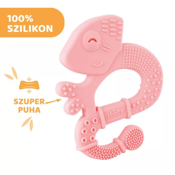 Chicco Chameleon supermäkký silikónový hryzátko – ružové
