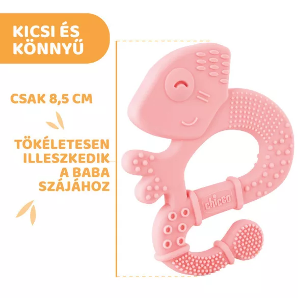 Chicco Chameleon supermäkký silikónový hryzátko – ružové