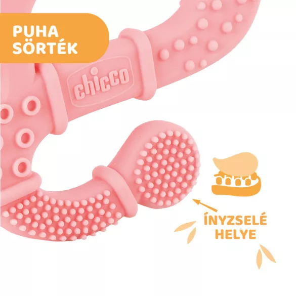 Chicco Chameleon supermäkký silikónový hryzátko – ružové