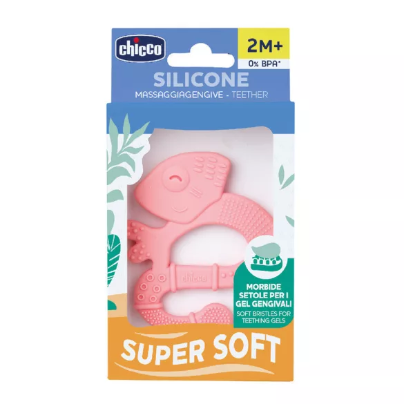 Chicco Chameleon supermäkký silikónový hryzátko – ružové