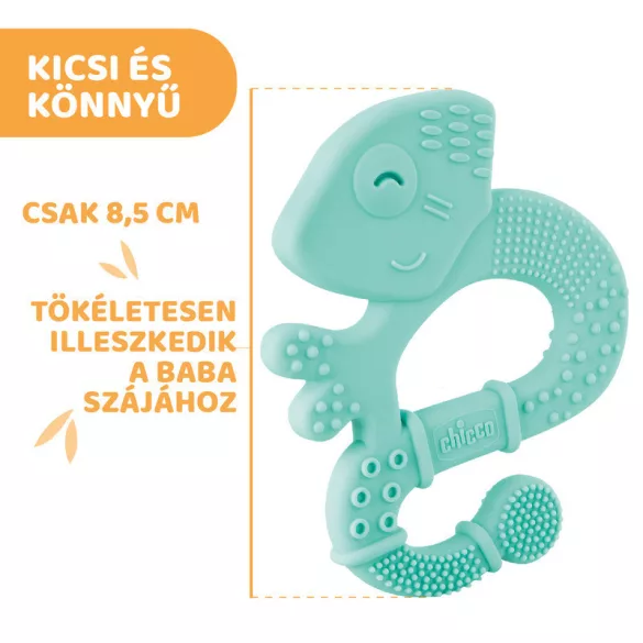 Chicco Chameleon supermäkký silikónový hryzátko – modrý