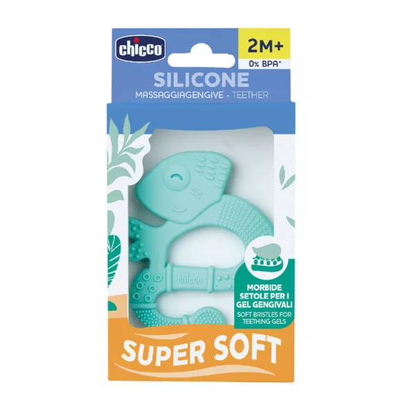 Chicco Chameleon supermäkký silikónový hryzátko – modrý