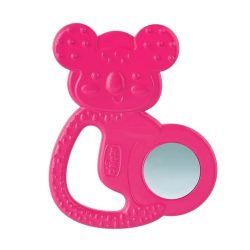   Chicco Koala hryzátko s krúžkom s nehrdzavejúcej ocele 4m+ pink