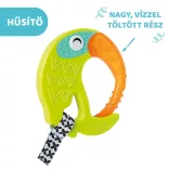 Chicco Fresh Funny chladivý hryzátko s textilným remienkom na obdobie rastu zubov