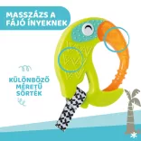 Chicco Fresh Funny chladivý hryzátko s textilným remienkom na obdobie rastu zubov