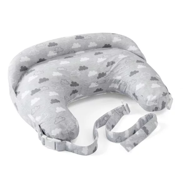 Chicco Boppy Deluxe dojčiaci vankúš s výplňou zachovávajúcou tvar – sivý