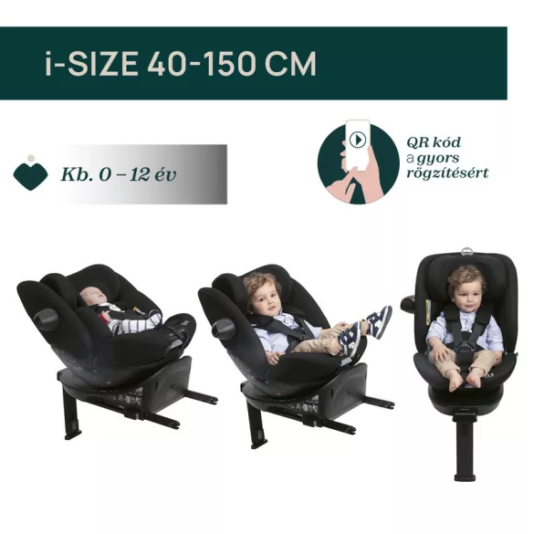 Detská autosedačka Chicco EVERONE I-SIZE 40–150 cm – Silver Ink