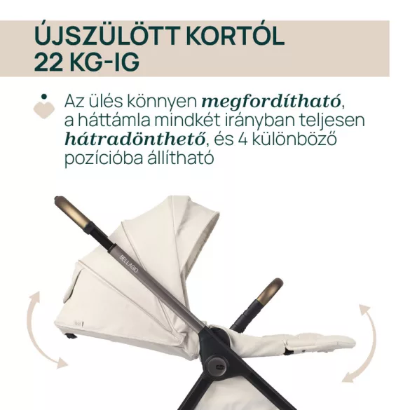 Detský kočík Chicco BELLAGIO s automatickým zatváraním do 22 kg, rozširovateľný na trojkolesový systém