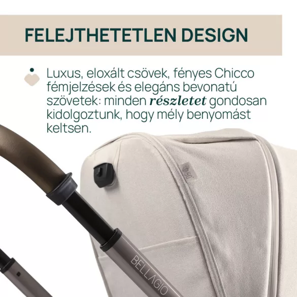 Detský kočík Chicco BELLAGIO s automatickým zatváraním do 22 kg, rozširovateľný na trojkolesový systém